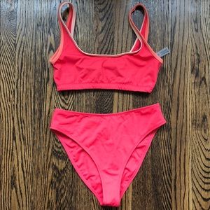 OUTDOOR VOICES PINK BIKINI SET SIZE SMALL